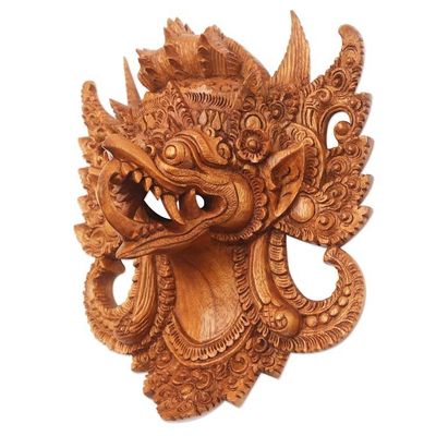 Alternate image for Hand Carved Suar Wood Eagle Garuda Mask from Bali Mighty Eagle Garuda