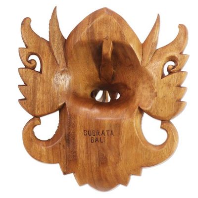 Alternate image for Hand Carved Suar Wood Eagle Garuda Mask from Bali Mighty Eagle Garuda