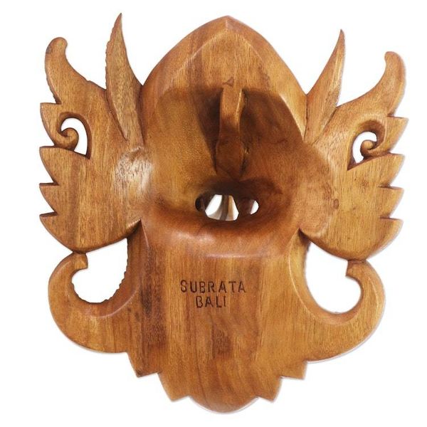 Alternate image for Hand Carved Suar Wood Eagle Garuda Mask from Bali Mighty Eagle Garuda