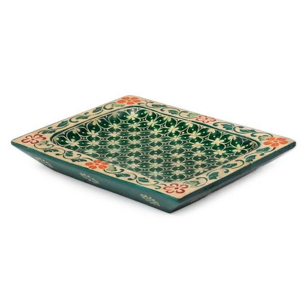 Alternate image for Fair Trade Clover-Themed Green Pule Wood Catchall from Java True Clover