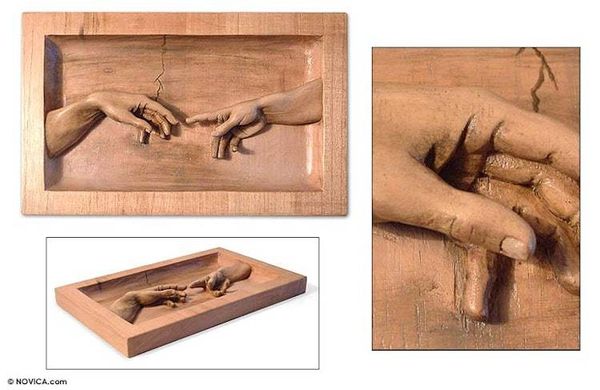 Alternate image for Cedar relief panel The Creation