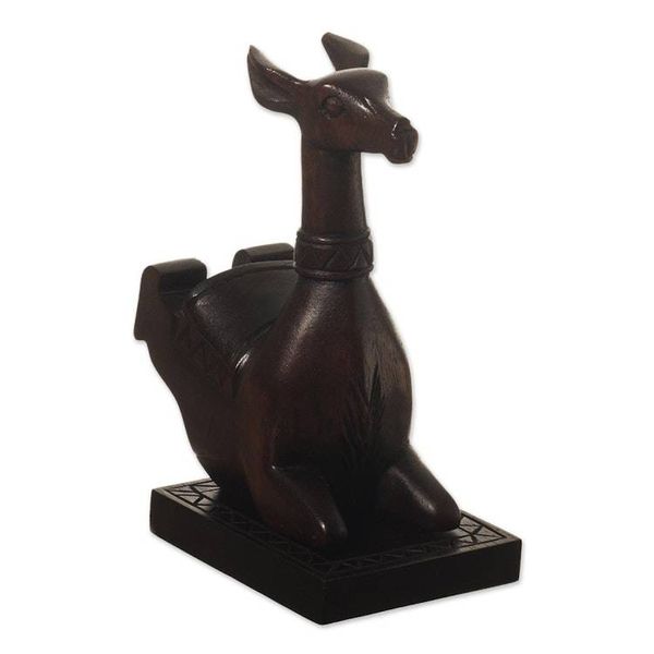 Alternate image for Hand-carved Vicua Wood Phone Holder From Peru Andes Vicua