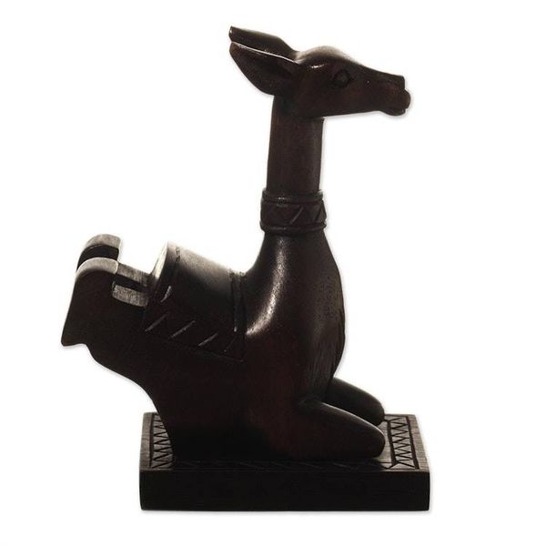 Alternate image for Hand-carved Vicua Wood Phone Holder From Peru Andes Vicua