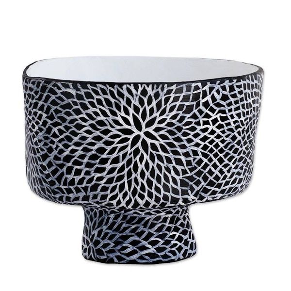 Image for Hand Painted Papier Mache Decorative Bowl Dahlia