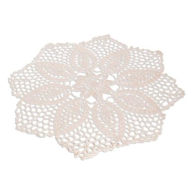 Alternate image for Ivory Hand-Crocheted Table Accent Floral Star