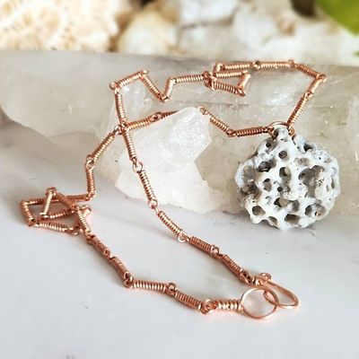 Alternate image for Natural Holey Stone Copper Necklace