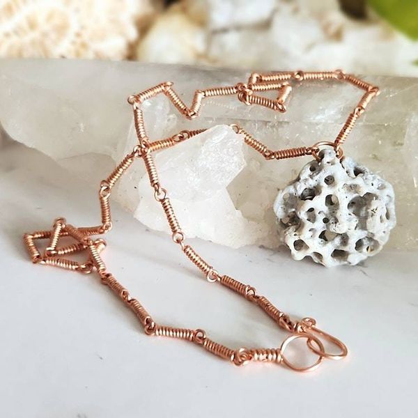 Alternate image for Natural Holey Stone Copper Necklace