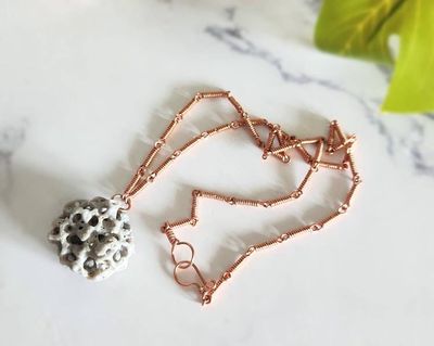 Alternate image for Natural Holey Stone Copper Necklace