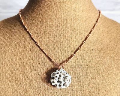 Alternate image for Natural Holey Stone Copper Necklace