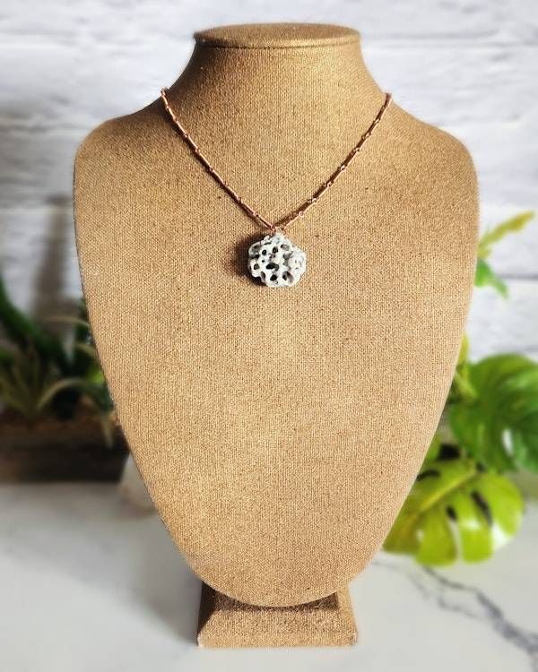 Alternate image for Natural Holey Stone Copper Necklace