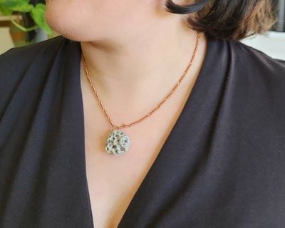 Alternate image for Natural Holey Stone Copper Necklace
