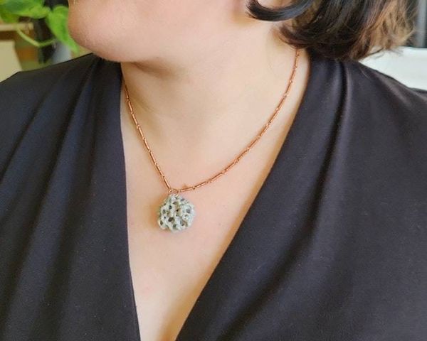 Alternate image for Natural Holey Stone Copper Necklace