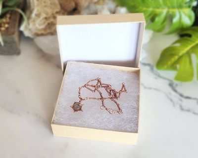 Alternate image for Labradorite Star Copper Wire Wrapped Necklace