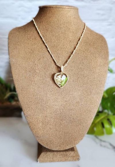 Alternate image for Phlox & Fern Gold-colored Sterling Silver Wire Wrapped Necklace