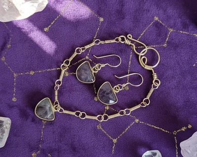 Alternate image for Amethyst Gold-Colored Sterling Silver Jewelry Set