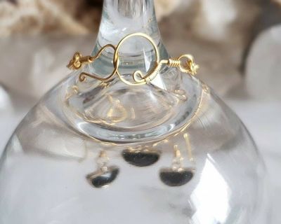 Alternate image for Black Onyx Gold-Colored Sterling Silver Jewelry Set
