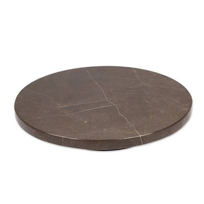 Alternate image for Hand-Carved Minimalist Dark Grey Marble Rotating Centerpiece Metropolitan Banquet