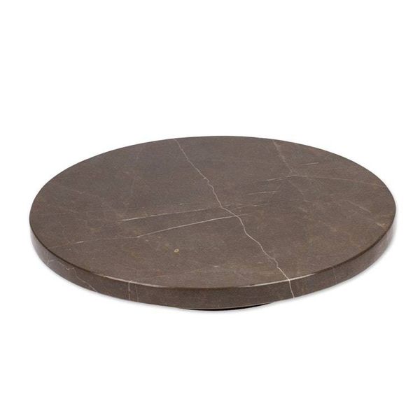 Alternate image for Hand-Carved Minimalist Dark Grey Marble Rotating Centerpiece Metropolitan Banquet