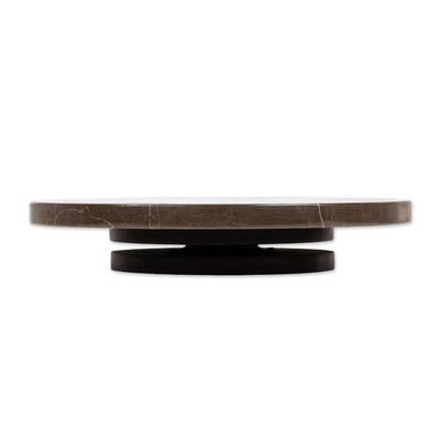 Alternate image for Hand-Carved Minimalist Dark Grey Marble Rotating Centerpiece Metropolitan Banquet