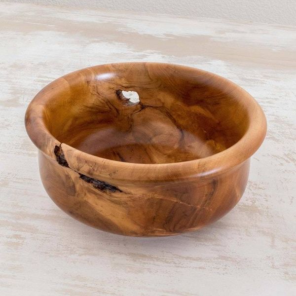 Alternate image for Handmade Decorative Teak Wood Bowl Natures Pride