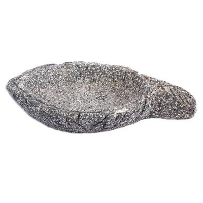 Alternate image for Hand Carved Basalt Platter from Mexico Traditional Leaf