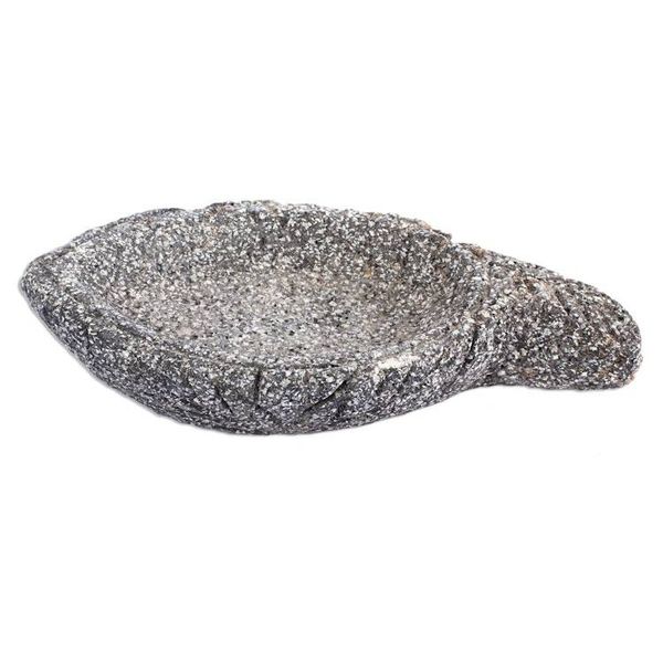 Alternate image for Hand Carved Basalt Platter from Mexico Traditional Leaf