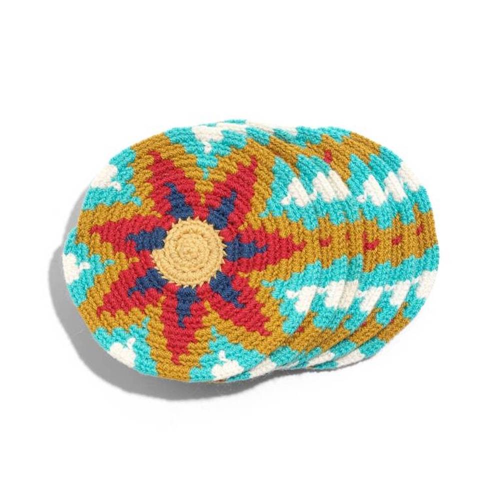 Wayúu Coasters– Aguamarina