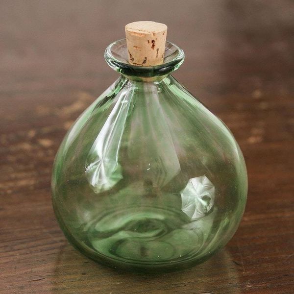 Alternate image for Handblown Recycled Glass Jar from Mexico Verdant Potion