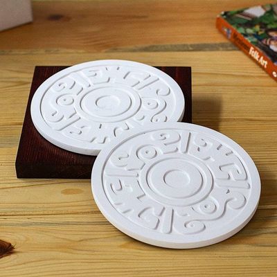 Primary image for Pre-Hispanic Theme Resin Trivets Pair Ancient Flower