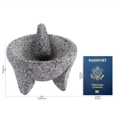 Alternate image for Traditional Basalt Molcajete from Mexico 9 inch Grand Tradition