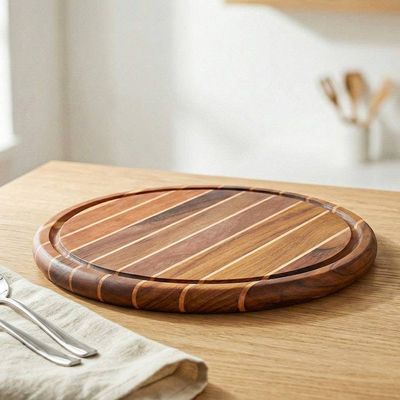 Alternate image for Striped Reclaimed Wood Board for Cooking and Charcuterie Zesty Moments