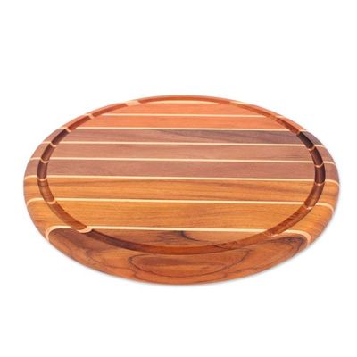 Alternate image for Striped Reclaimed Wood Board for Cooking and Charcuterie Zesty Moments