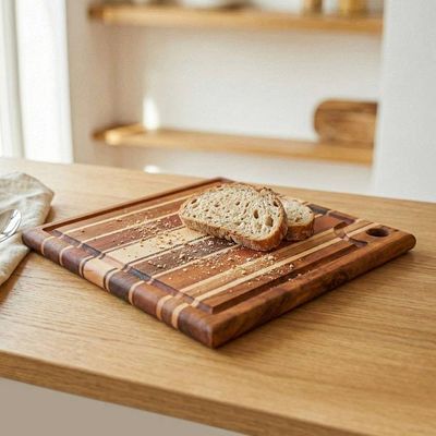 Alternate image for Square Reclaimed Wood Board for Cooking and Charcuterie Delectable Moments