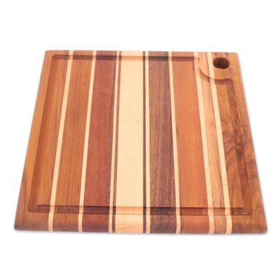 Alternate image for Square Reclaimed Wood Board for Cooking and Charcuterie Delectable Moments