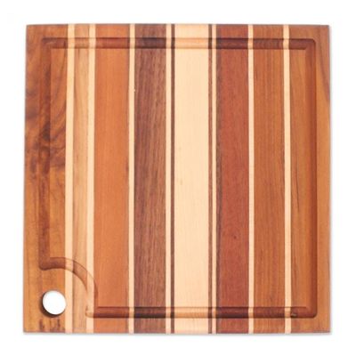 Alternate image for Square Reclaimed Wood Board for Cooking and Charcuterie Delectable Moments