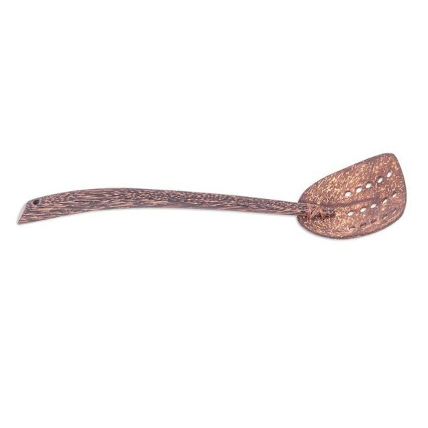 Alternate image for Handcrafted Coconut Shell and Wood Slotted Spatula with Dots Cooking Dots