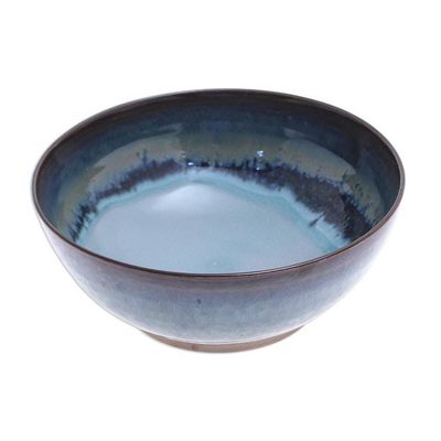 Alternate image for Handmade Blue Ceramic Soup Bowl Blue Crush