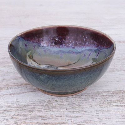 Alternate image for Thai Blue and Red Ceramic Cereal Bowl Happy Harvest