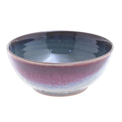 Alternate image for Thai Blue and Red Ceramic Cereal Bowl Happy Harvest