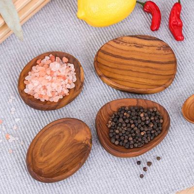 Alternate image for Teak Wood Appetizer Plates from Thailand Set of 4 Dinner Melody