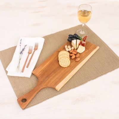 Alternate image for Rectangular Teak Wood Cutting Board from Thailand Beautiful Meal