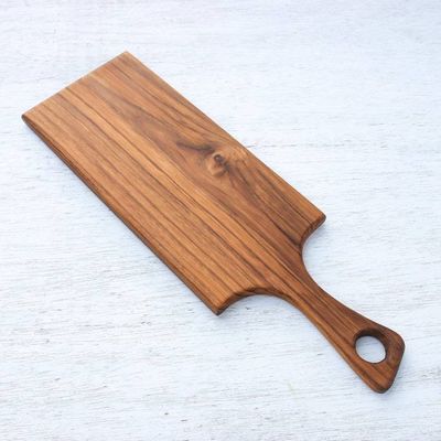Alternate image for Rectangular Teak Wood Cutting Board from Thailand Beautiful Meal