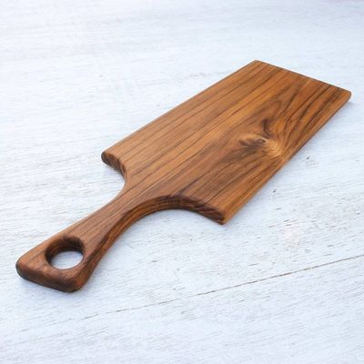 Alternate image for Rectangular Teak Wood Cutting Board from Thailand Beautiful Meal