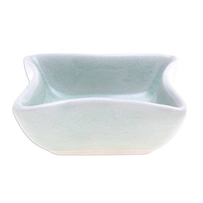 Alternate image for Small Handcrafted Green Celadon Bowl Thai Kitchen in Green