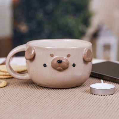 Alternate image for Thai Ceramic 6 oz Pug Dog Cup with a Glossy Finish Pug Elixir