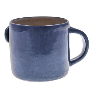 Alternate image for Handcrafted Glazed Ceramic Elephant Mug from Thailand Elephant Morning