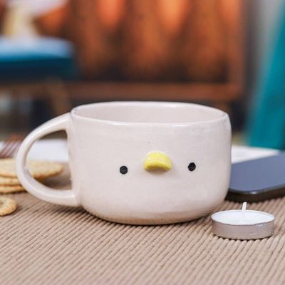 Alternate image for Handcrafted 6 oz Ceramic Duck Cup with Glossy Finish Duck Elixir