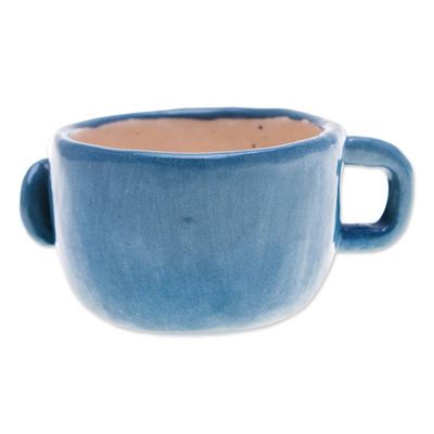 Alternate image for Handmade Elephant-Shaped Ceramic Demitasse from Thailand Elephant Demitasse