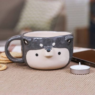 Alternate image for Thai Ceramic 6 oz Husky Dog Cup with a Glossy Finish Husky Elixir