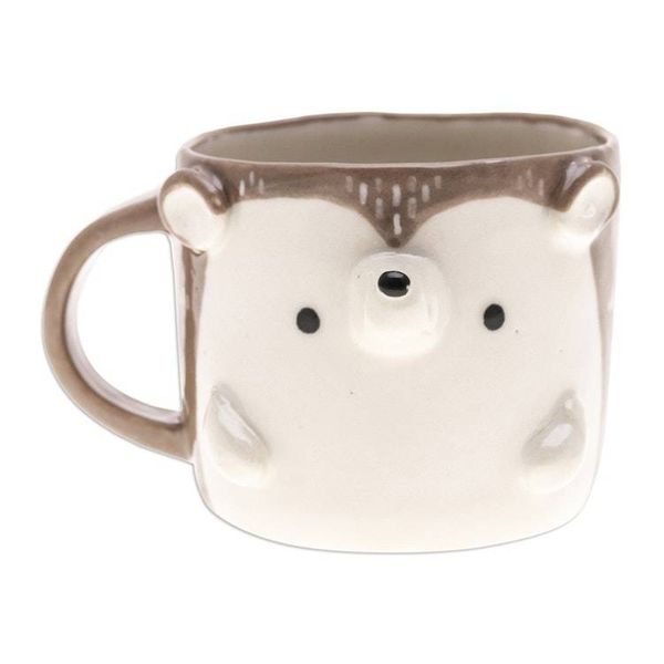 Alternate image for Thai Handcrafted 9 oz Glossy-Finished Ceramic Porcupine Mug Porcupine Morning
